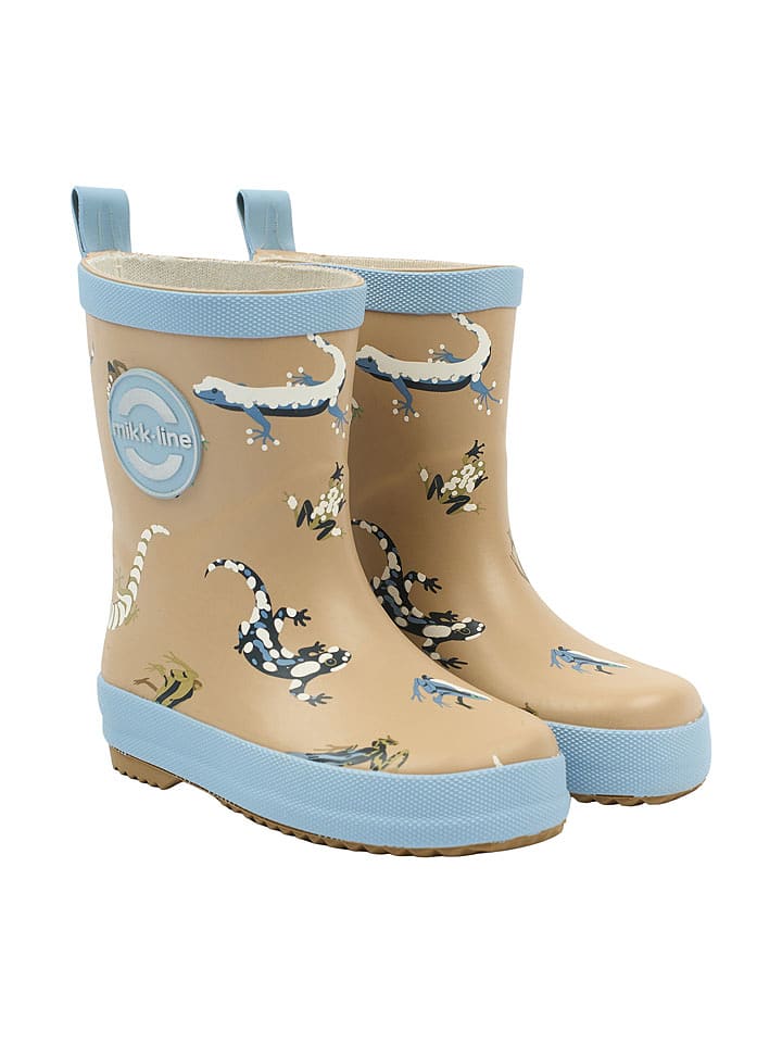 mikk-line Kalosze w kolorze beżowo-błękitnym rozmiar: 25