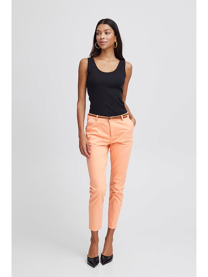 b.young Spodnie chino w kolorze pomarańczowym rozmiar: 38