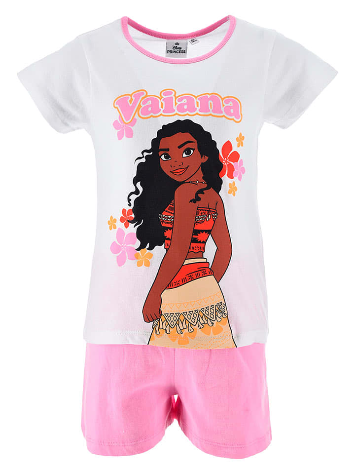 Disney Vaiana Piżama "Vaiana" w kolorze jasnoróżowo-białym rozmiar: 98
