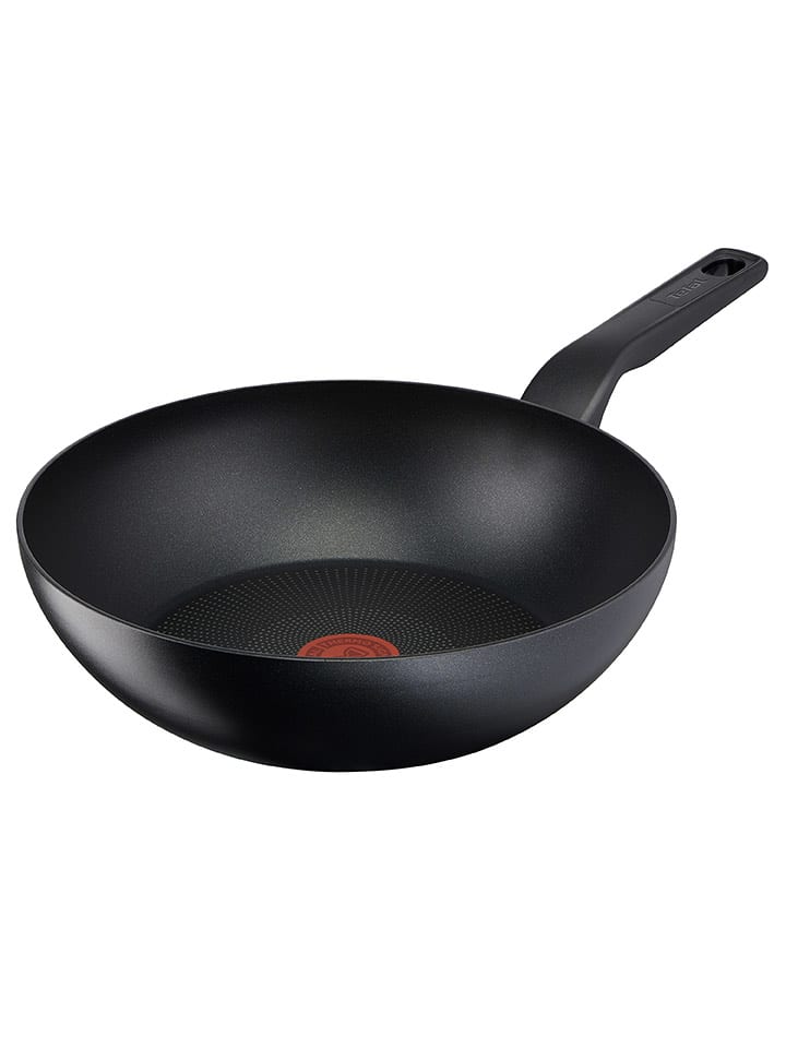 Tefal Patelnia wok "Titanium Force" w kolorze czarnym - Ø 28 cm rozmiar: onesize