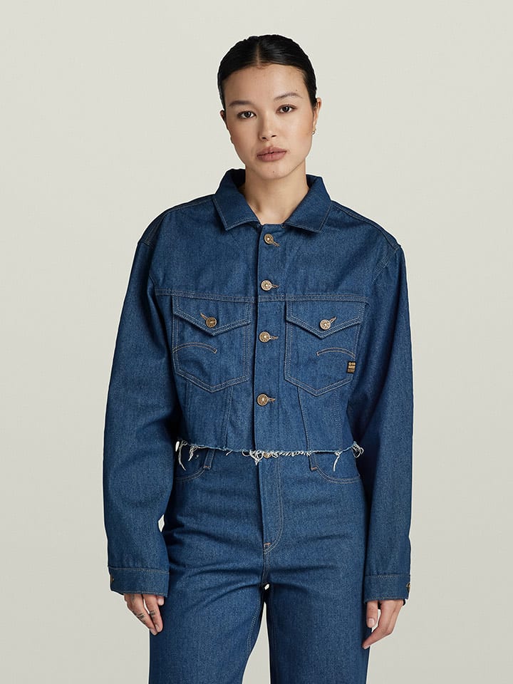 G-Star Kurtka dżinsowa w kolorze granatowym rozmiar: L