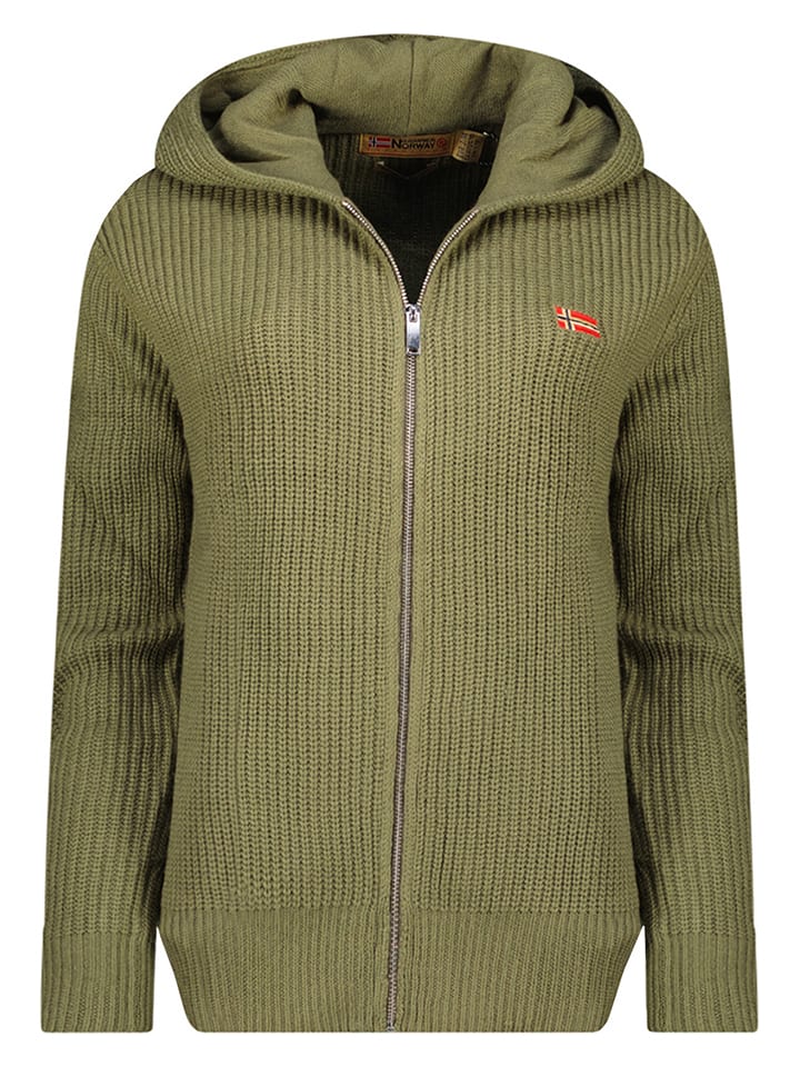 Geographical Norway Kardigan w kolorze khaki rozmiar: XL