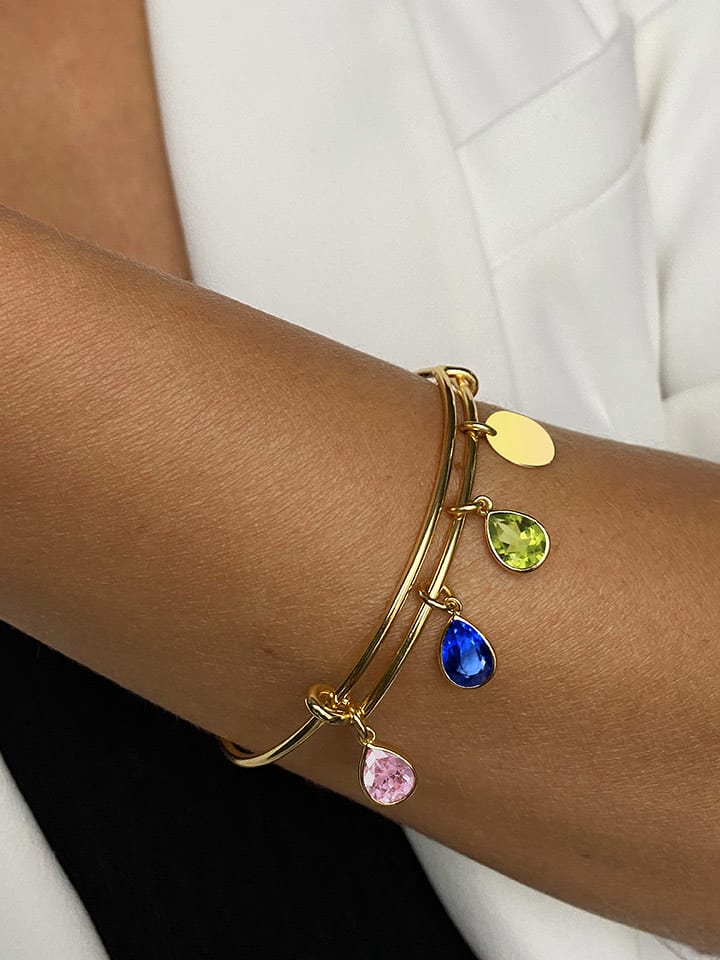 Les Petites Précieuses Pozłacana bransoletka z cyrkoniami rozmiar: onesize