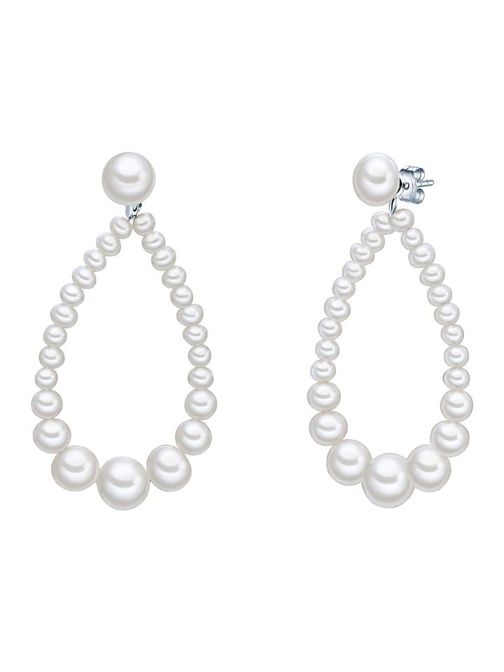 The Pacific Pearl Company Srebrne kolczyki-wkrętki z perłami rozmiar: onesize