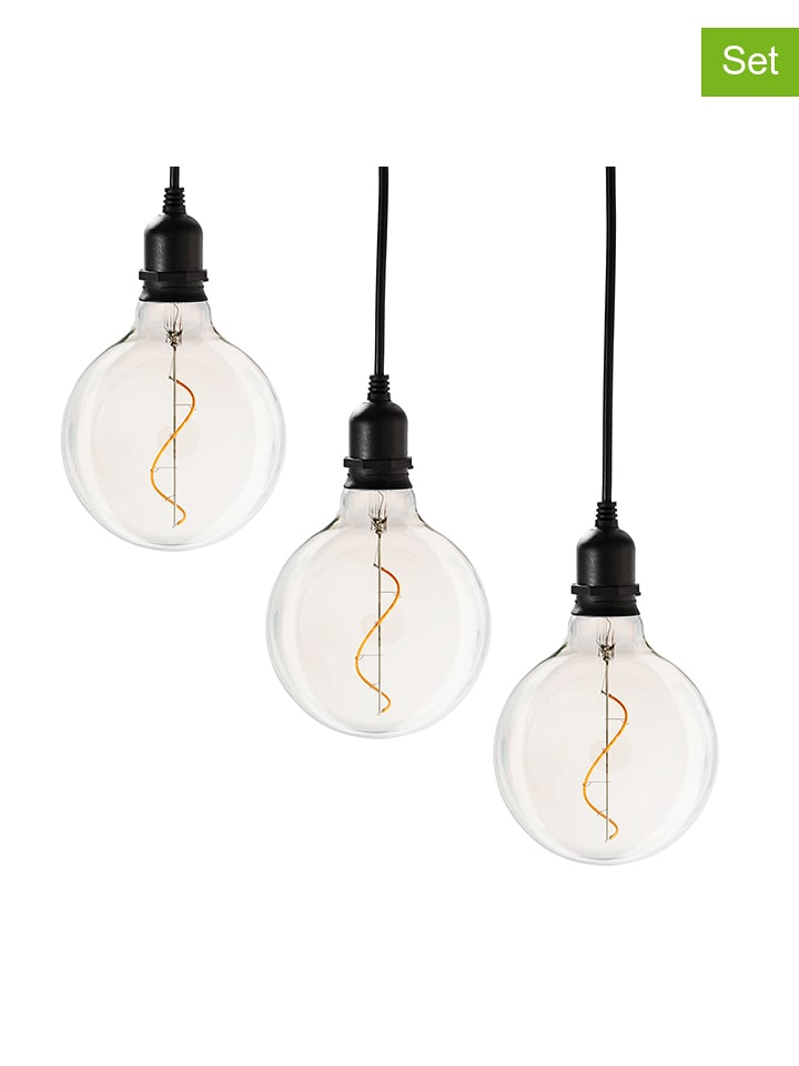 AMARE Szklane kule (3 szt.) - wys. 100 x Ø 12,5 cm rozmiar: onesize