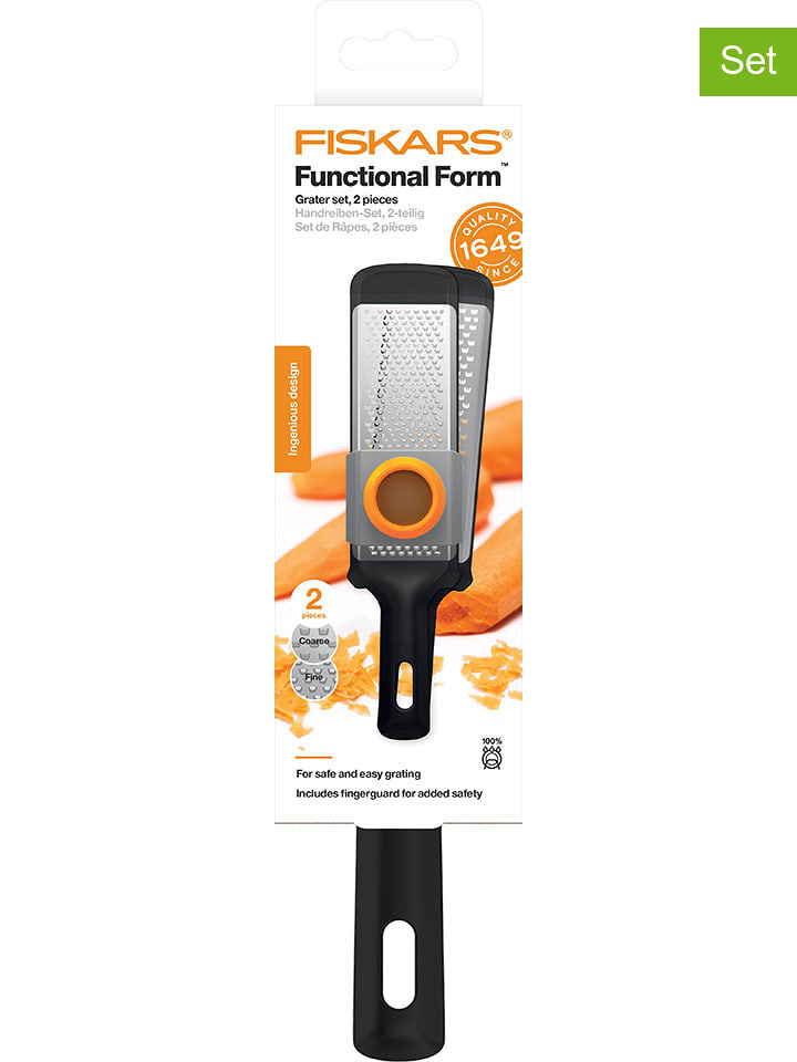 Fiskars 2-częściowy zestaw "Functional Form" w kolorze srebrnym - wys. 31,8 cm rozmiar: onesize