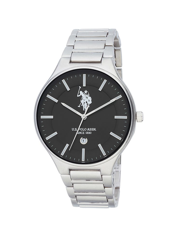 U.S. Polo Assn. Zegarek kwarcowy w kolorze srebrno-czarnym rozmiar: onesize