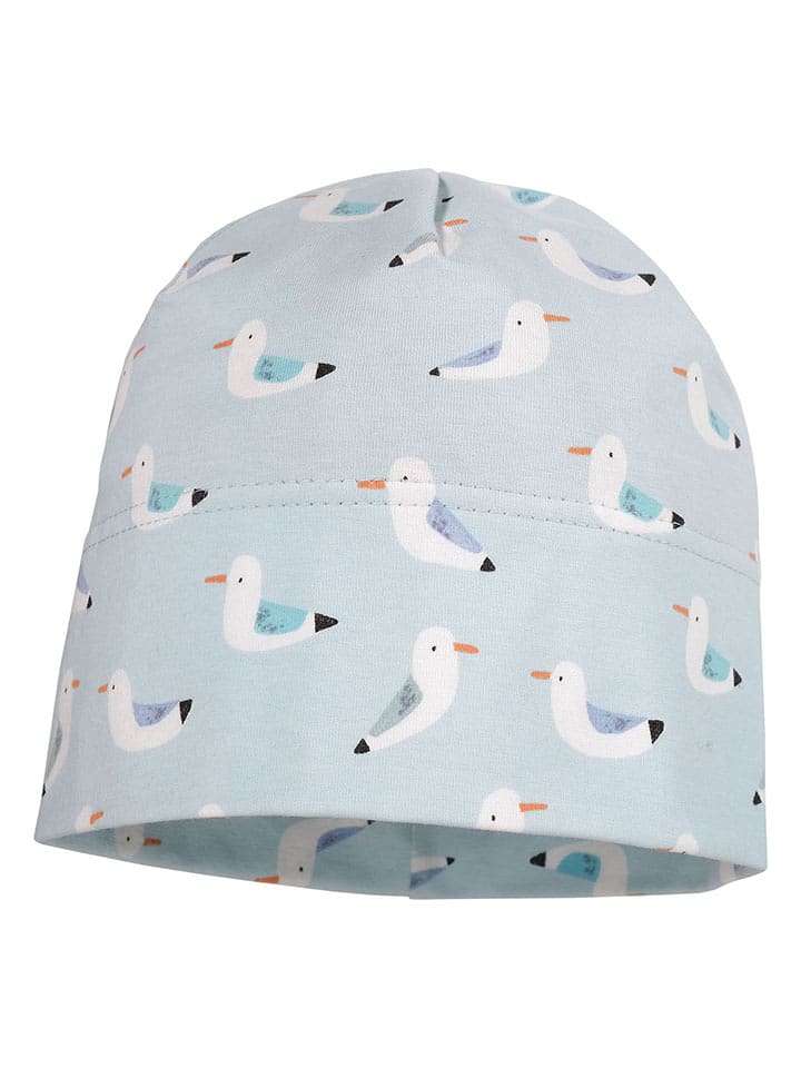 MaxiMo Czapka beanie w kolorze biało-błękitnym rozmiar: 55 cm