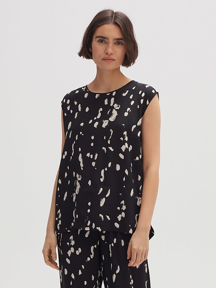 OPUS Bluzka w kolorze czarno-beżowym rozmiar: 40