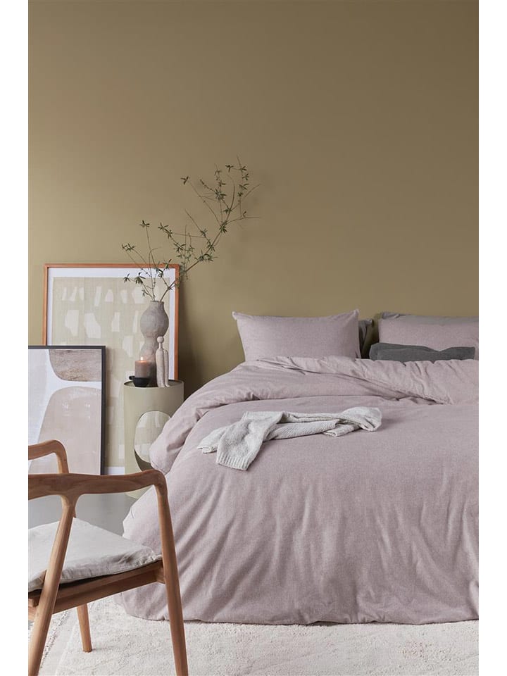 Beddinghouse Komplet pościeli flanelowej "Frost" w kolorze fioletowym rozmiar: 155x220 cm