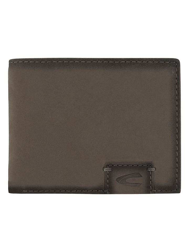 Camel Active Skórzany portfel "Dallas" w kolorze szarym - 11 x 8,7 x 1,5 cm rozmiar: onesize