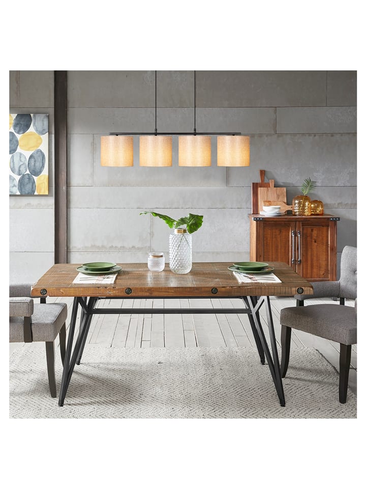 ABERTO DESIGN Lampa wisząca "Valiz" w kolorze beżowo-czarnym - 110 x 25 cm rozmiar: onesize