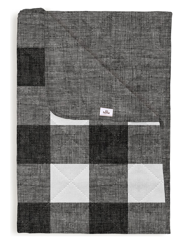 Zo!Home Narzuta "Quattro di Lino" w kolorze antracytowym rozmiar: 180x260 cm