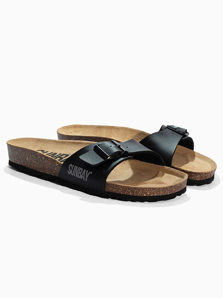 Sunbay Klapki "Jasmin" w kolorze czarnym rozmiar: 39