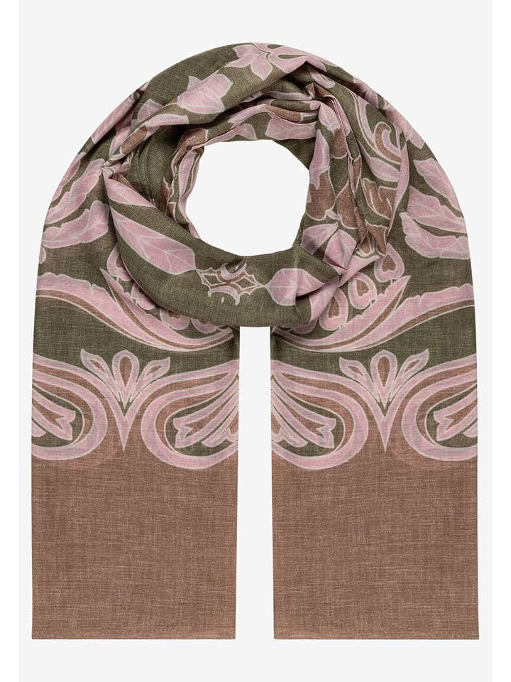 More & More Szal w kolorze oliwkowo-jasnoróżowym rozmiar: onesize