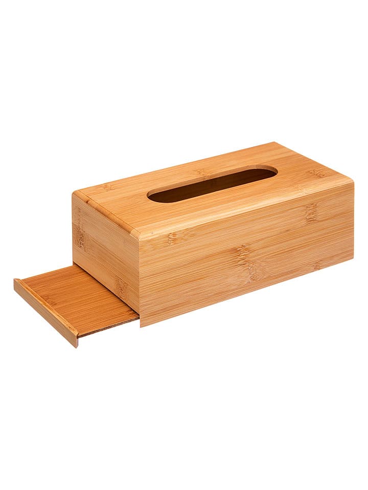 WellHome Pojemnik w kolorze jasnobrązowym na chusteczki - 25 x 8,7 x 13 cm rozmiar: onesize