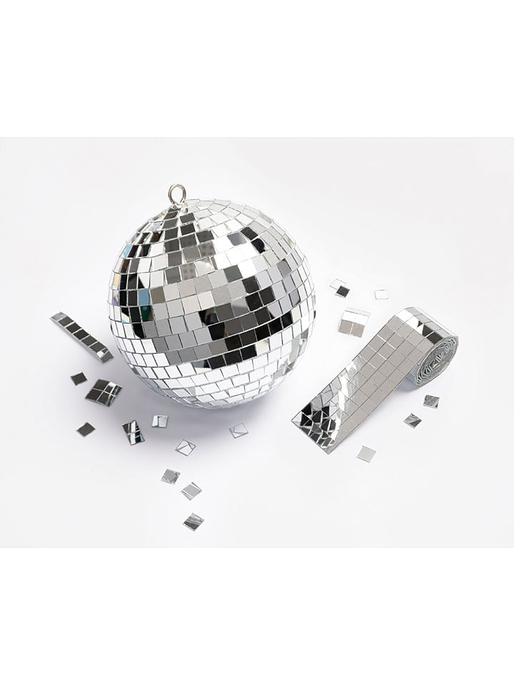 folia PAPER Taśma w kolorze srebrnym z mozaiką lustrzaną rozmiar: onesize