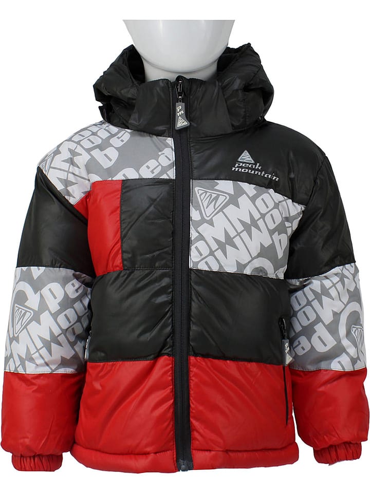 Peak Mountain Kurtka zimowa w kolorze czarno-czerwonym rozmiar: 128