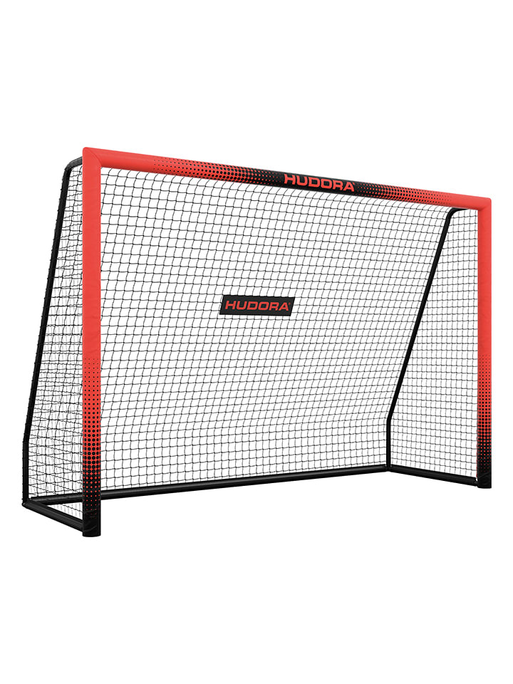 Hudora Bramka "Pro Tect 240 Advanced" w kolorze czarno-czerwonym do piłki nożnej - 6+ rozmiar: onesize