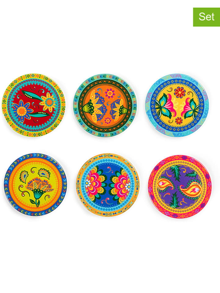 Trendy Kitchen by EXCÉLSA Podkładki (6 szt.) ze wzorem - Ø 11 cm rozmiar: onesize