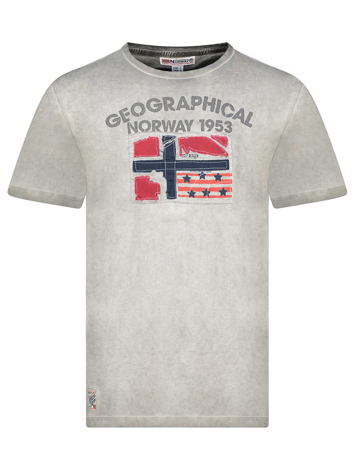 Geographical Norway Koszulka "Jotz" w kolorze szarym rozmiar: S