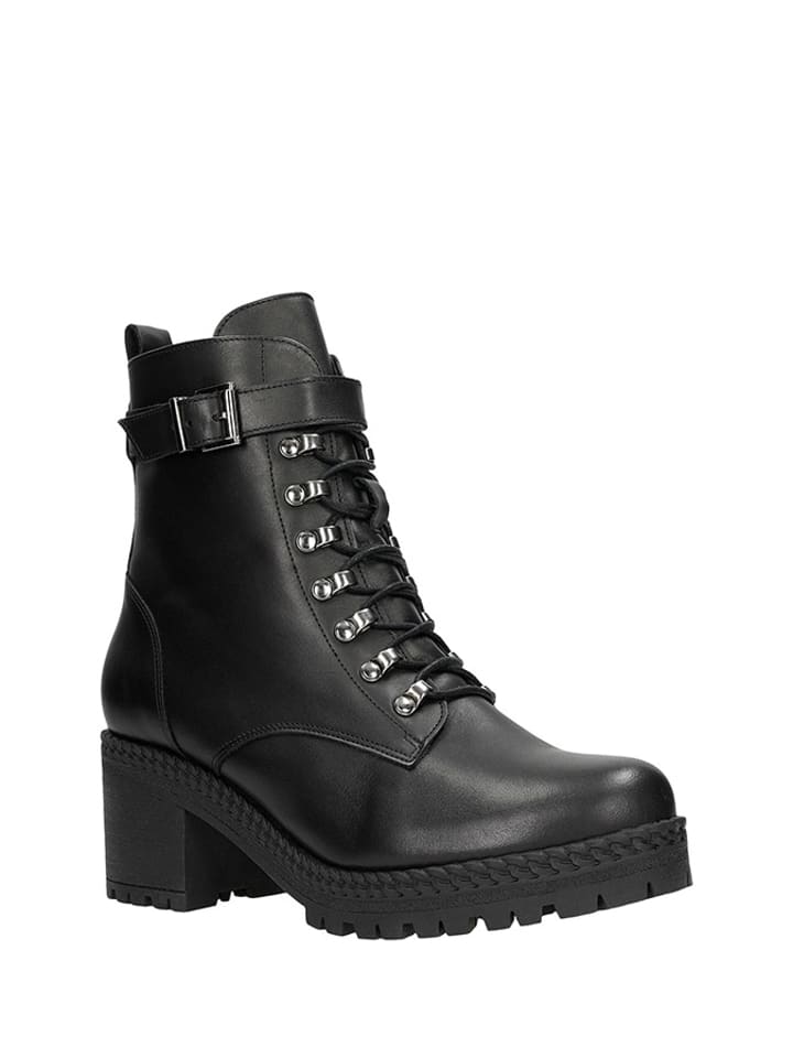 Wojas Skórzane botki w kolorze czarnym rozmiar: 36