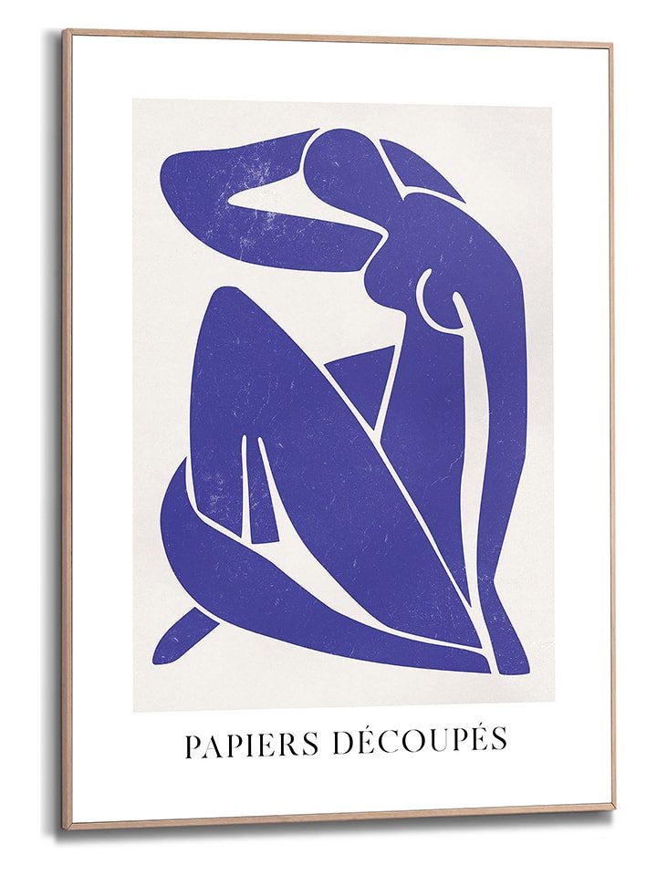 Orangewallz Druk artystyczny "Blue Wonde" w ramce rozmiar: 50x70 cm