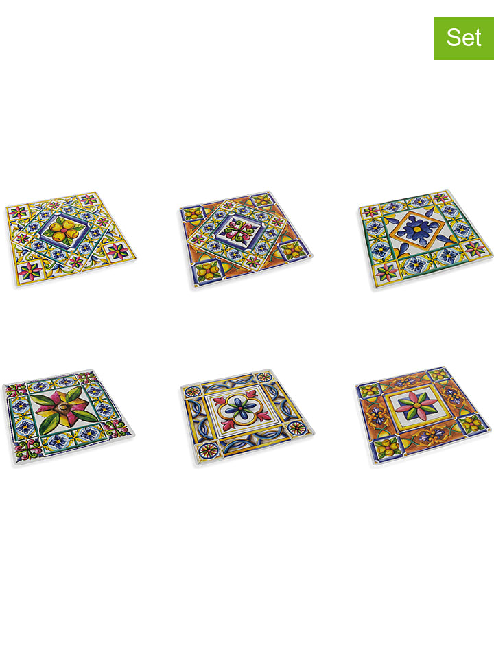 Villa d´Este Podkładki stołowe (6 szt.) "Costiera" ze wzorem - 37 x 37 cm rozmiar: onesize