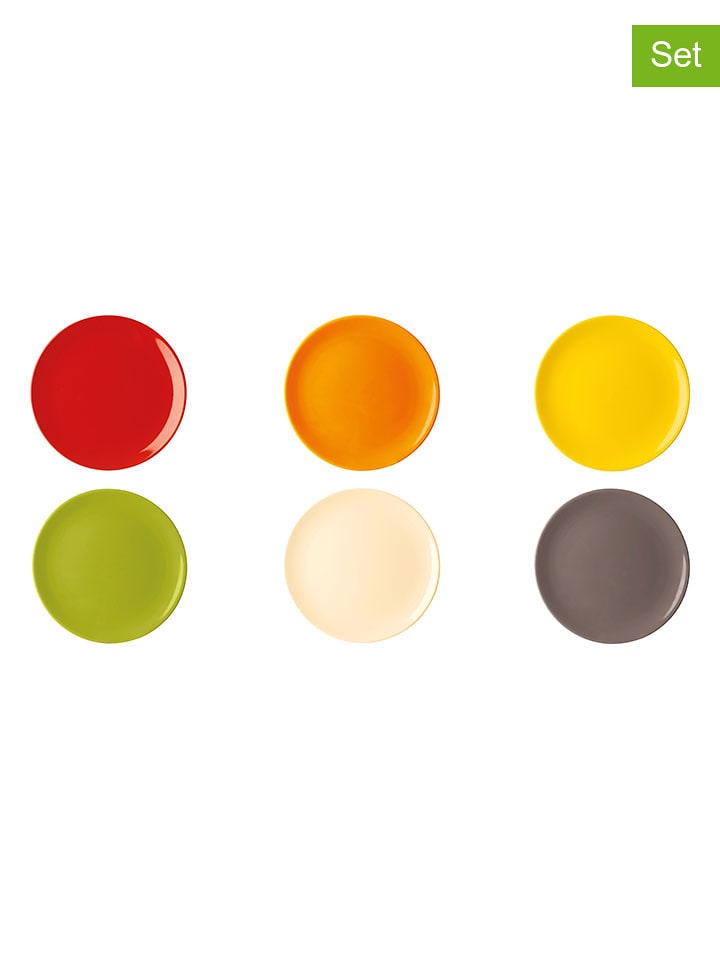 Trendy Kitchen by EXCÉLSA Talerzyki deserowe (6 szt.) "Trendy" ze wzorem - Ø 20 cm rozmiar: onesize