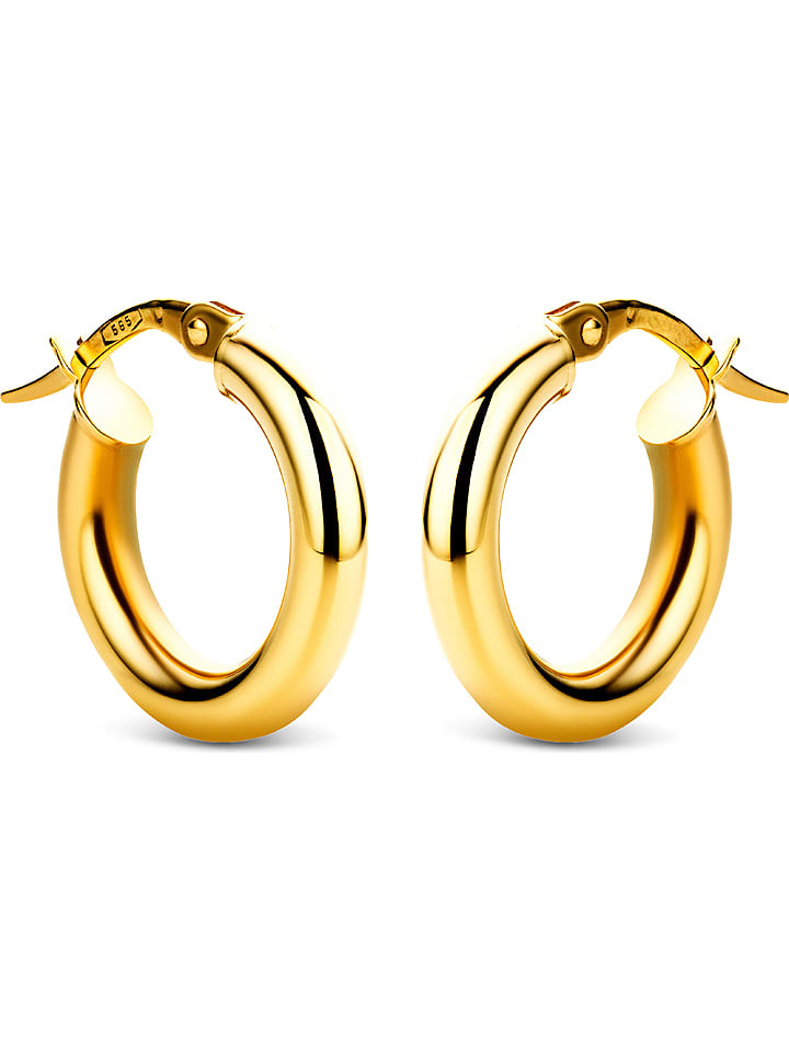 Diamant Exquis Złote kolczyki-kreole rozmiar: onesize