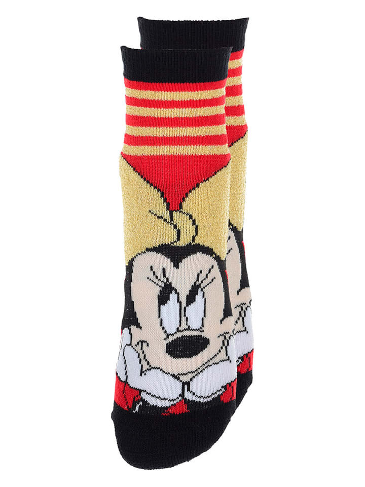Disney Minnie Mouse Skarpety "Minnie" w kolorze czerwonym rozmiar: 27-30