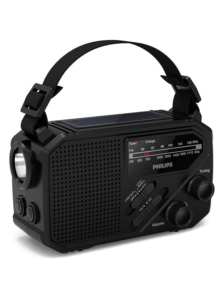 Philips Solarne radio awaryjne "TAR1609" w kolorze czarnym rozmiar: onesize