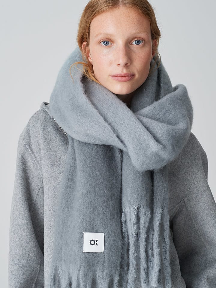 OPUS Szal "Amovi" w kolorze szarym - 196 x 33 cm rozmiar: onesize