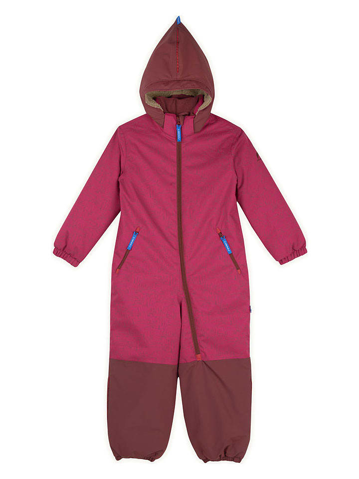 finkid Kombinezon zimowy "Turva Ice" w kolorze jasnobrązowo-różowym rozmiar: 80/90