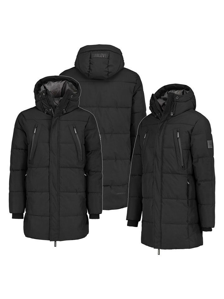 Sublevel Płaszcz pikowany w kolorze czarnym rozmiar: M