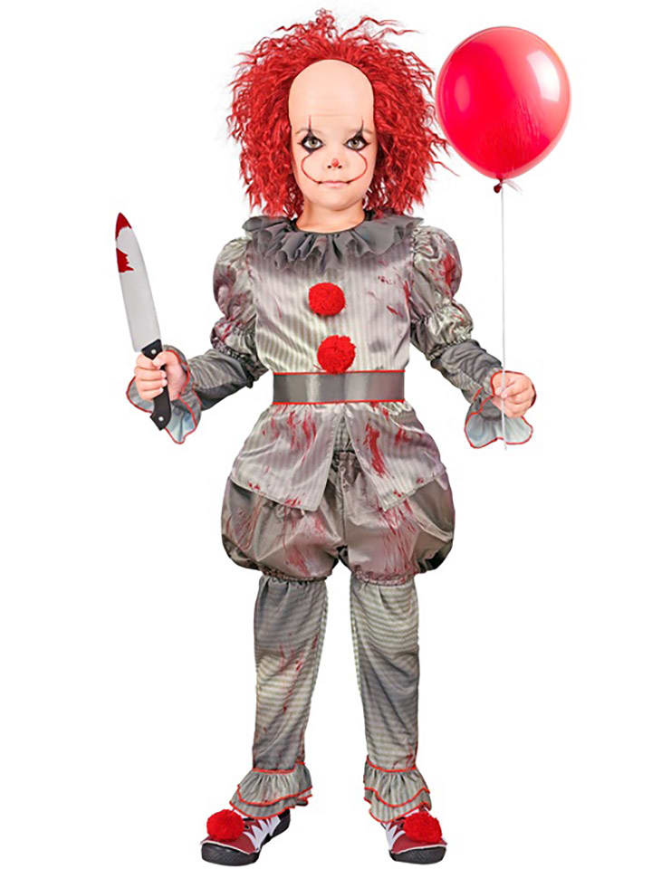 Widmann Kostium "Killer clown" w kolorze szarym rozmiar: 116