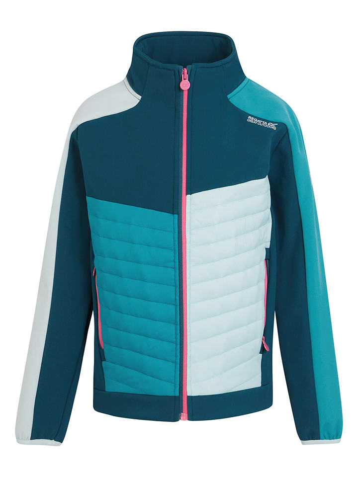 Regatta Kurtka softshellowa "Brynden" w kolorze turkusowo-niebieskim rozmiar: 164