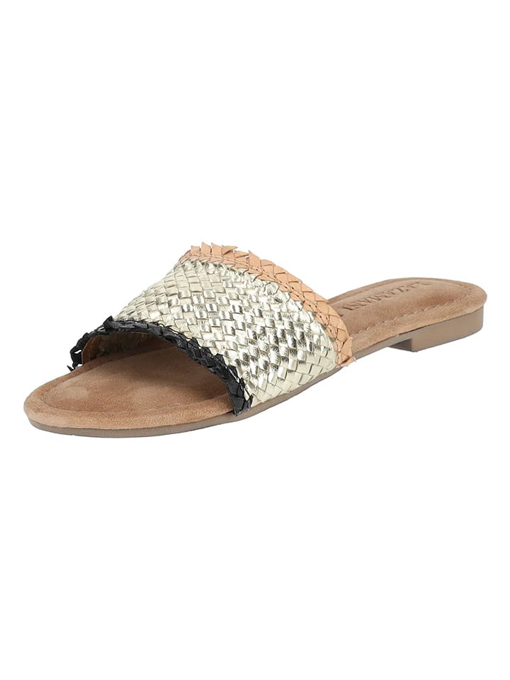 Lazamani Klapki w kolorze złotym rozmiar: 37