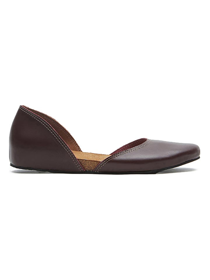 Comfortfusse Skórzane baleriny w kolorze bordowym rozmiar: 42