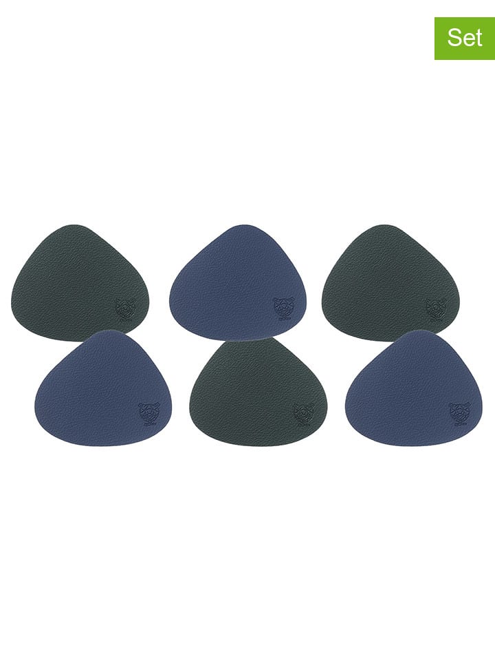 Björn Podstawki (6 szt.) w kolorze antracytowo-granatowym - Ø 10 cm rozmiar: onesize