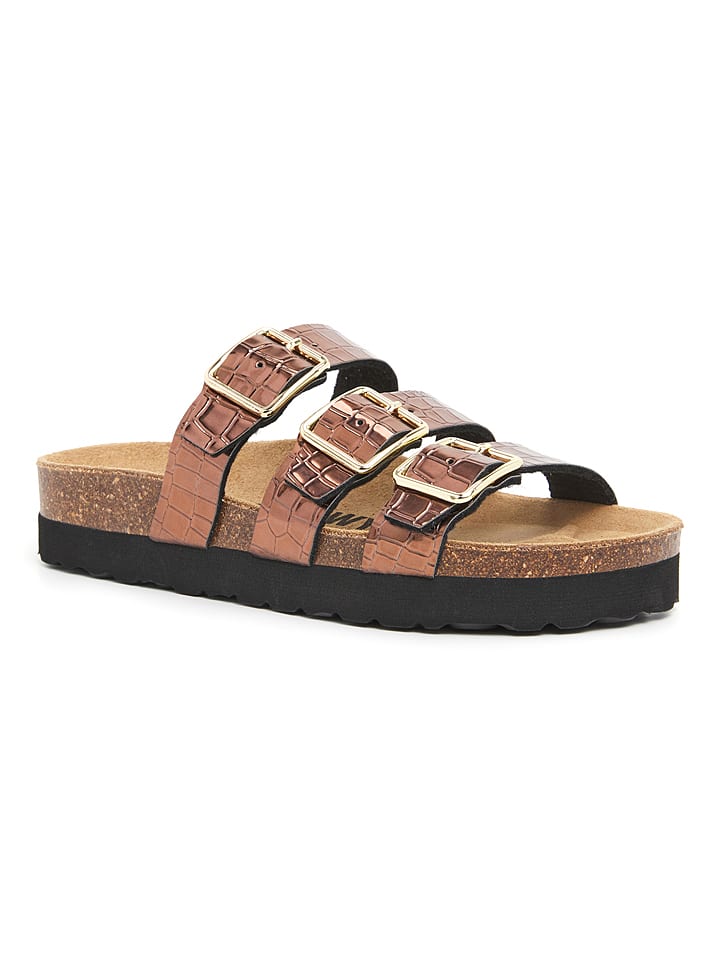 billowy Klapki w kolorze brązowym rozmiar: 40