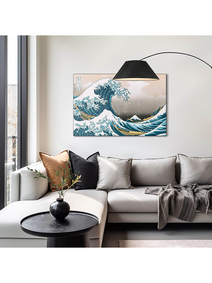 Orangewallz Druk artystyczny "Hokusai - the great wave" w ramce rozmiar: 60x90 cm