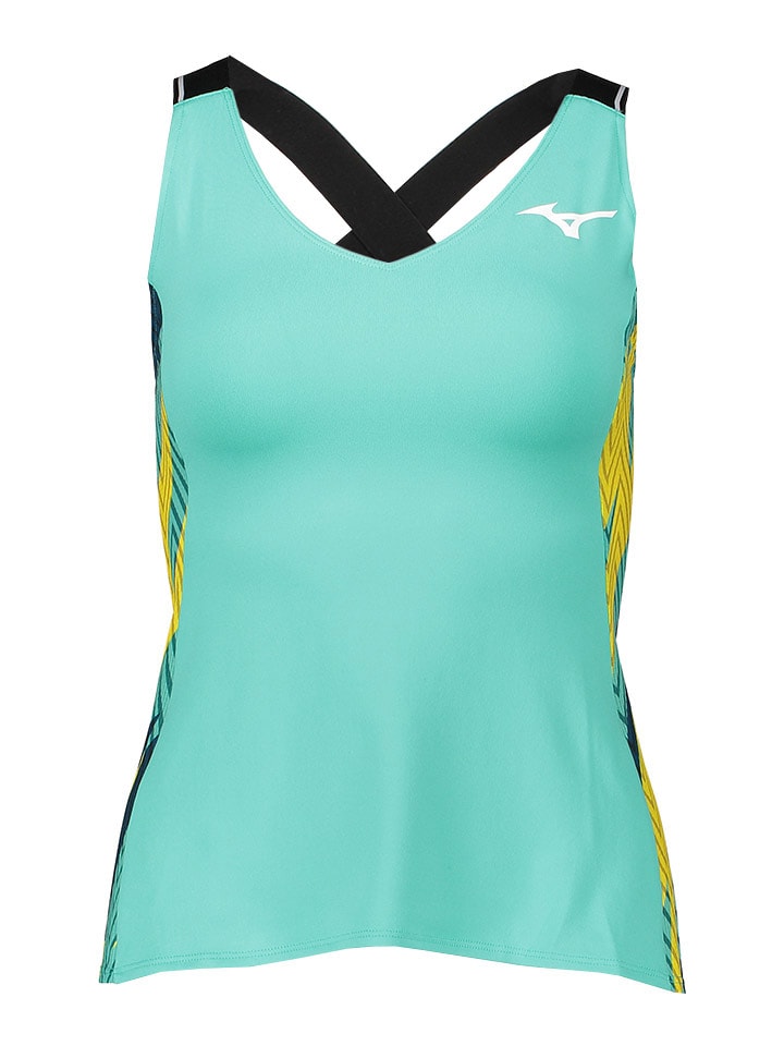 Mizuno Top sportowy w kolorze turkusowym rozmiar: M