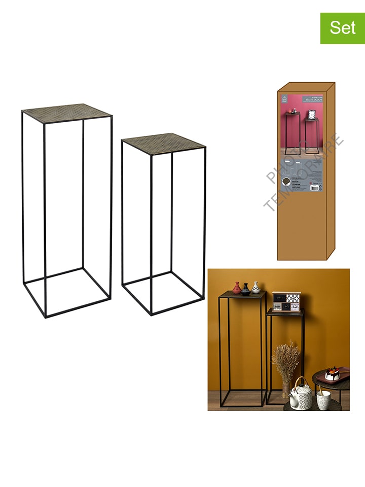 Ethnical Life Stoliki (2 szt.) w kolorze czarno-złotym rozmiar: onesize