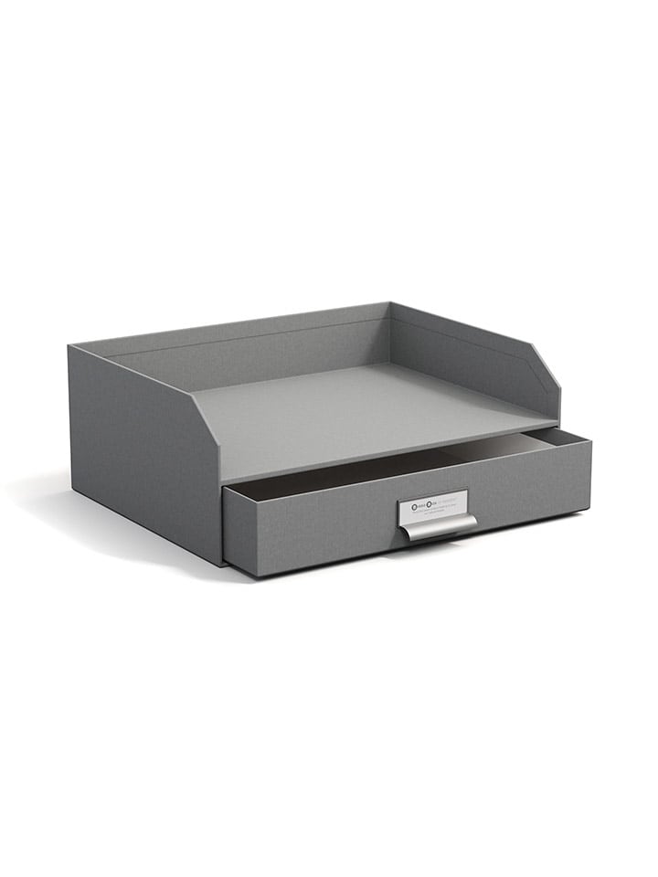 BigsoBox Organizer "Walter" w kolorze szarym na dokumenty - 33,5 x 13 x 25,5 cm rozmiar: onesize