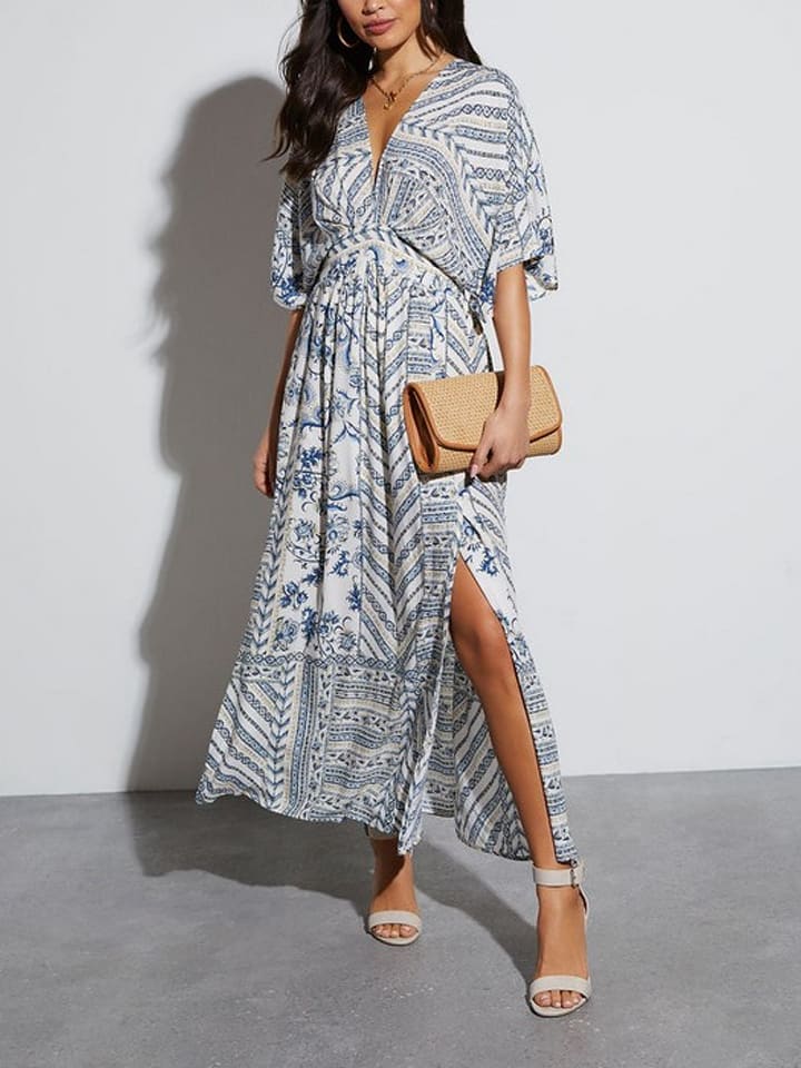 Milan Kiss Sukienka w kolorze biało-niebieskim rozmiar: XL