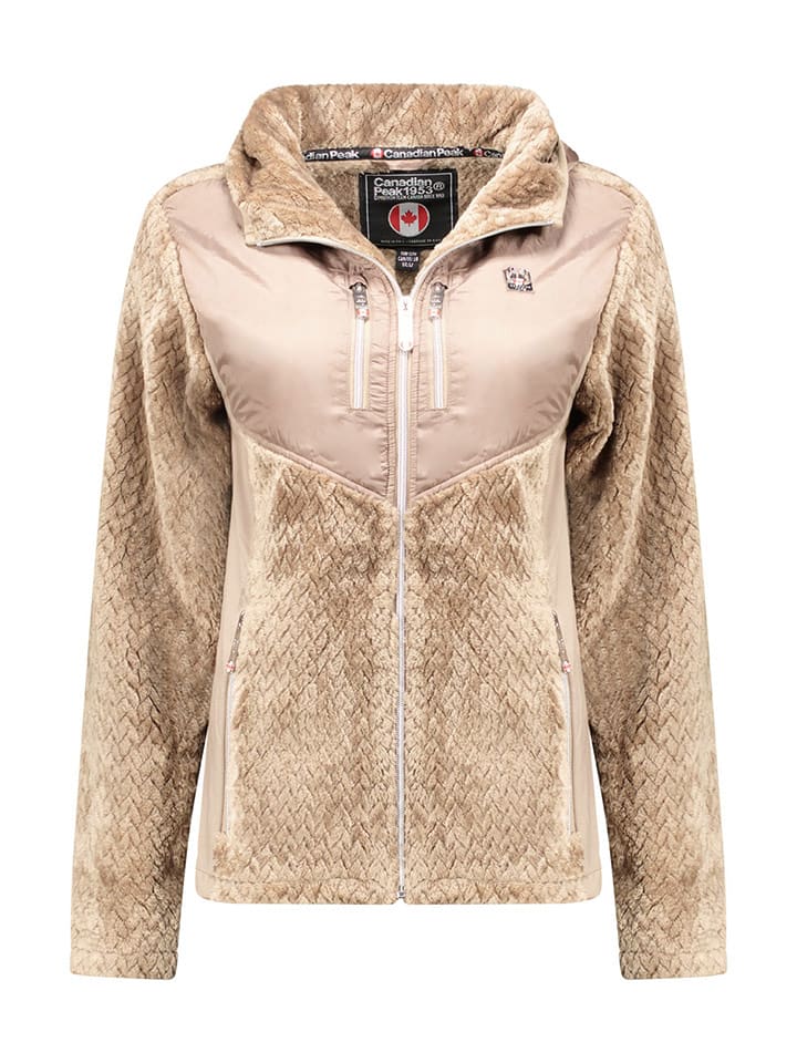 Canadian Peak Kurtka polarowa "Urenaeak" w kolorze jasnobrązowym rozmiar: XL