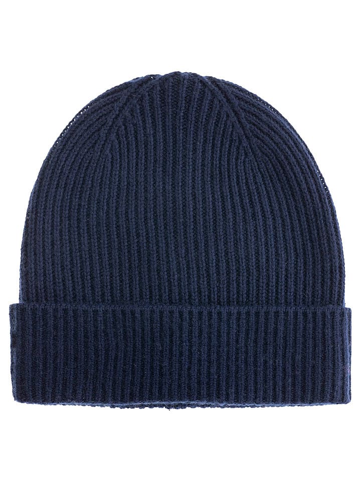 Zwillingsherz Kaszmirowa czapka w kolorze granatowym rozmiar: onesize