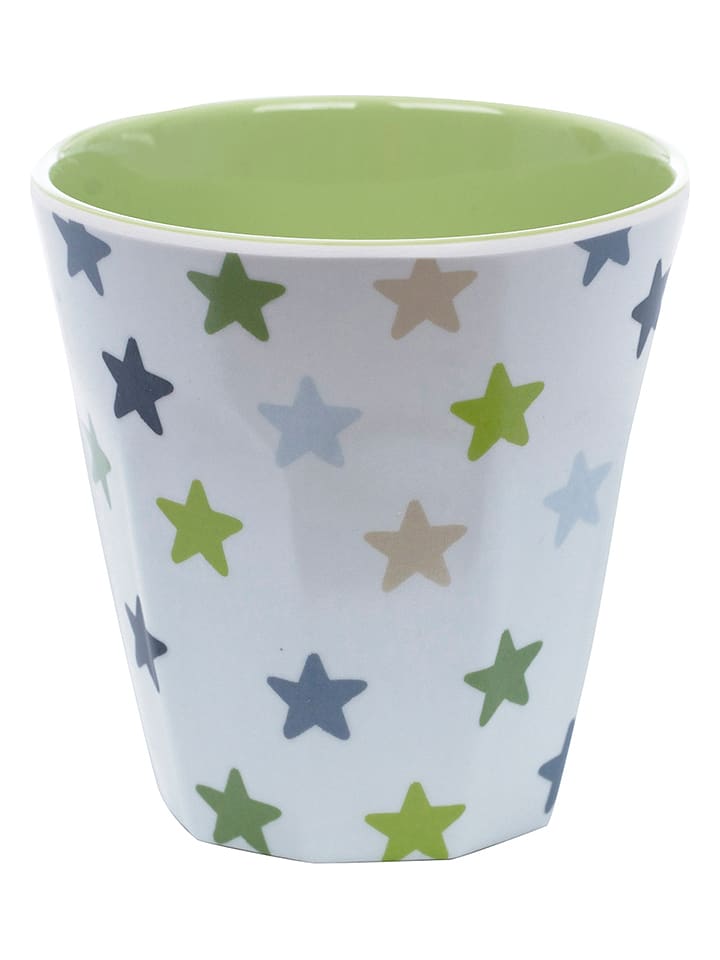 Overbeck and Friends Kubek "Niki" w kolorze biało-zielonym - 250 ml rozmiar: onesize