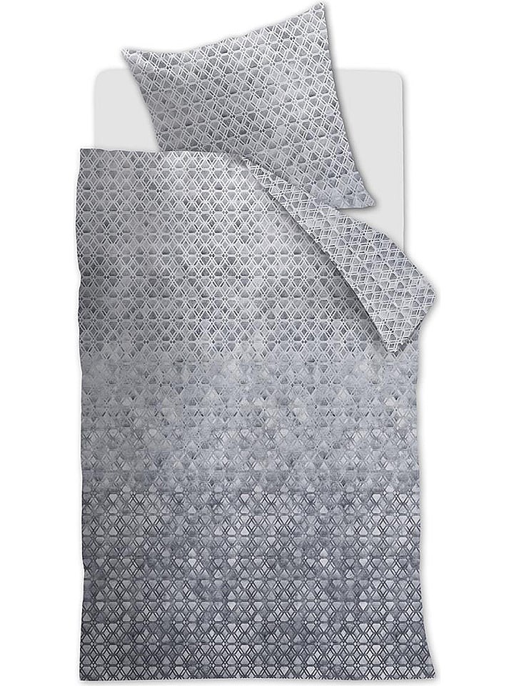 Beddinghouse Satynowa poszewka "Affection" w kolorze szarym na poduszkę rozmiar: 40x80 cm